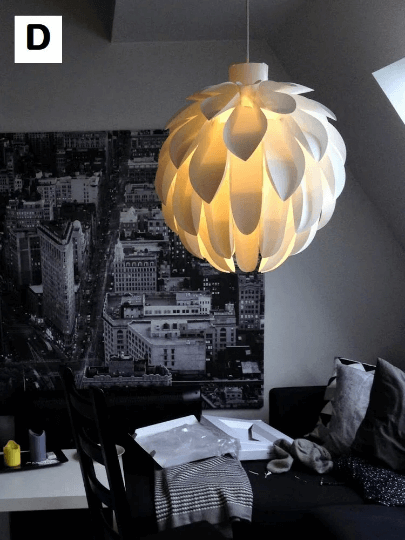 DIY Flower Lampshade - Puzzle Light - Hanging Lamp Shade - Lotus Lampshade arclightsdesign