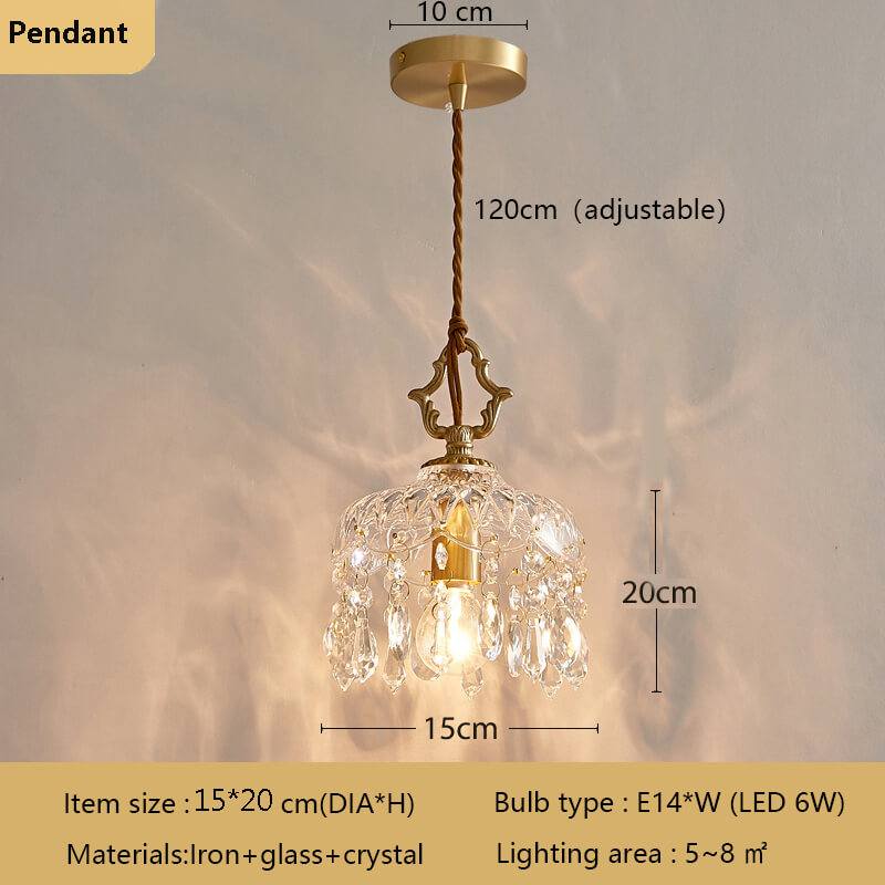 Crystal Floral Chandelier with Vintage Brass, Neoclassical Design, Luxury Scandinavian Lighting.