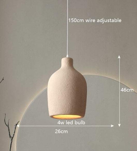 Japanese Wabi Sabi Light Fixtures pendant lamp, featuring modern minimalist design with polystyrene fixture and LED lighting suitability.