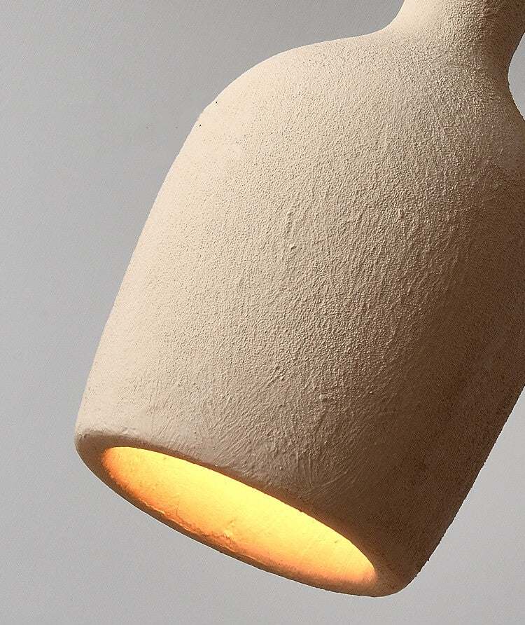 Japanese Wabi Sabi Light Fixtures pendant lamp, featuring modern minimalist design with polystyrene fixture and LED lighting suitability.