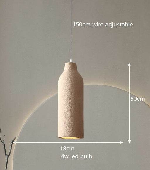Resin Wabi Sabi Light Fixtures pendant lamp, featuring modern minimalist design with polystyrene fixture and LED lighting suitability.