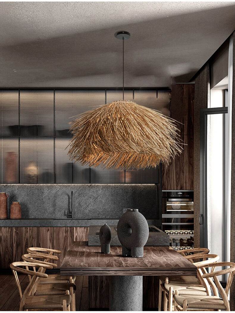 Handcrafted Beauty: Japanese Wabi Sabi Chandelier Collection - Beige and Brown Options| ArcLightsDesign