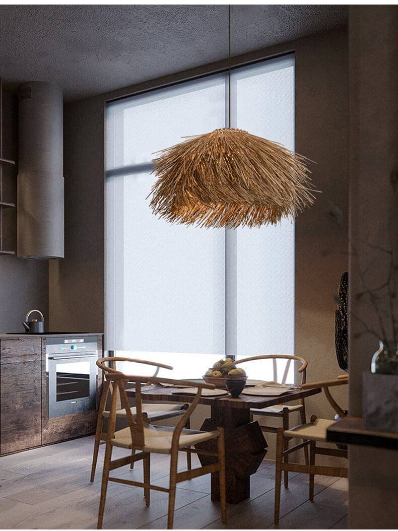Handcrafted Beauty: Japanese Wabi Sabi Chandelier Collection - Beige and Brown Options| ArcLightsDesign