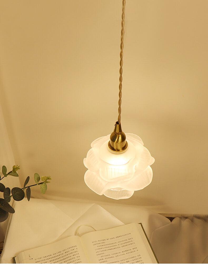 Milk Glass Pendant Light - Luxury Rose Glass Chandelier for Elegant Interiors