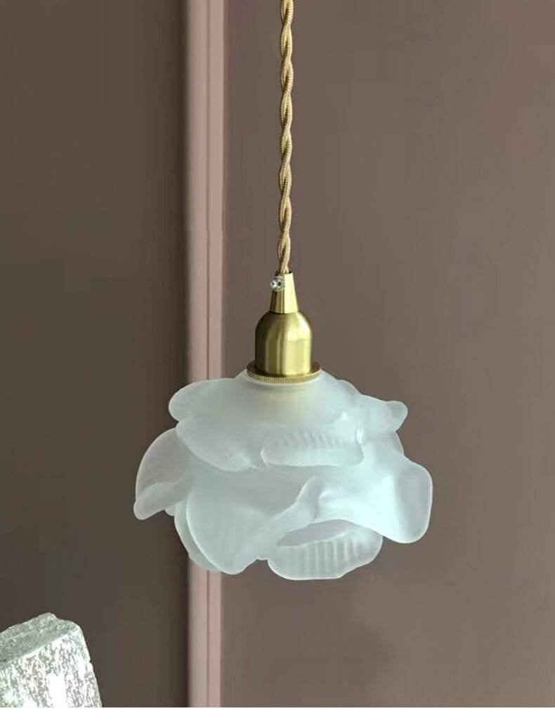 Milk Glass Pendant Light - Luxury Rose Glass Chandelier for Elegant Interiors