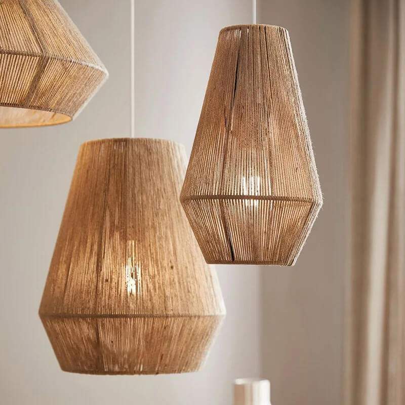 Handcrafted Elegance: Hemp Rope Light Fixtures - Vintage Pendant Light