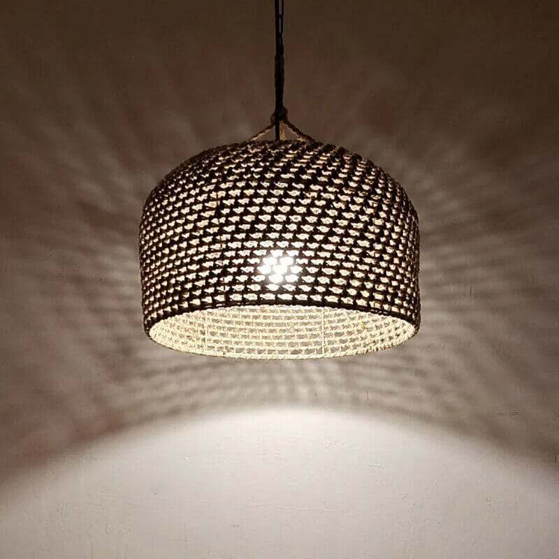 Handcrafted Elegance: Hemp Rope Pendant Light - Vintage Style Lampshade| ArcLightsDesign