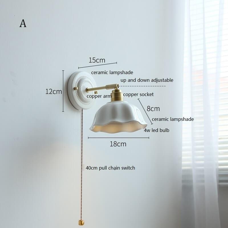 White Ceramic Wall Lamp - Elegant Lighting for Bedrooms and Stairs| ArcLightsDesign