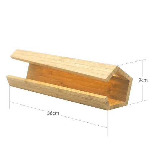 Eco-friendly bamboo LED desk lamp with smooth natural finish and adjustable brightness.