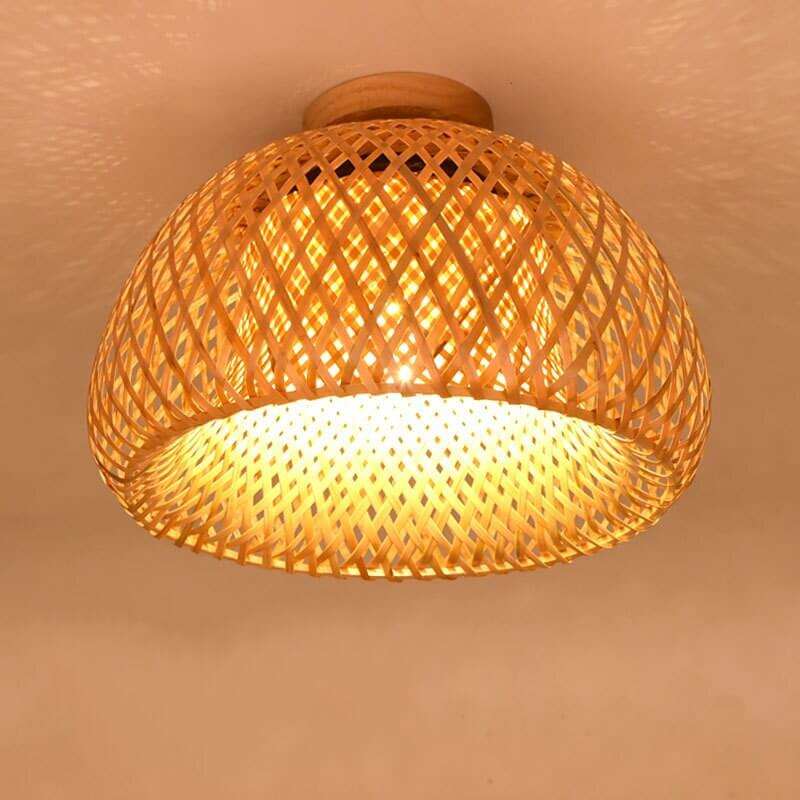 Modern Bamboo Ceiling Light Donut Shape - Bamboo Hanging Lights - Eco Friendly Lamp arclightsdesign