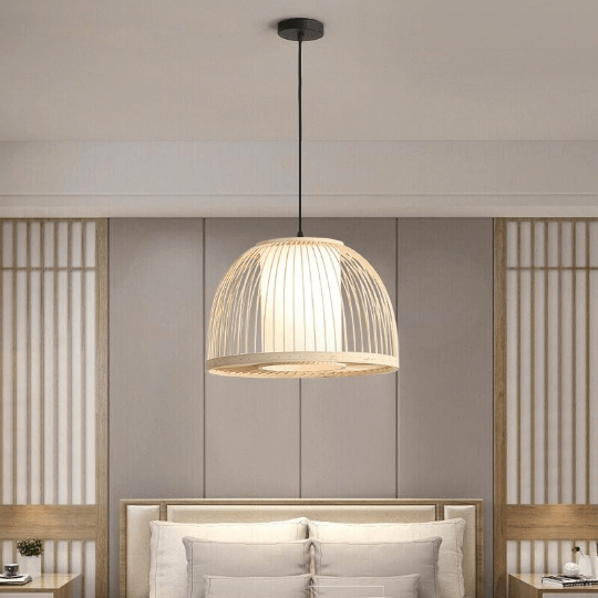 Modern Bamboo Pendant Lamp Shade - Rattan Wicker Light - Bamboo Stick Lampshade arclightsdesign
