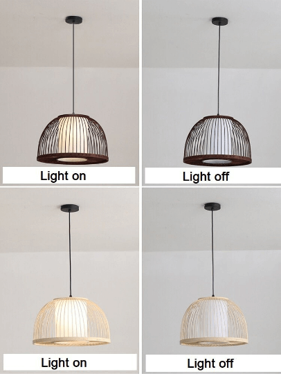 Modern Bamboo Pendant Lamp Shade - Rattan Wicker Light - Bamboo Stick Lampshade arclightsdesign