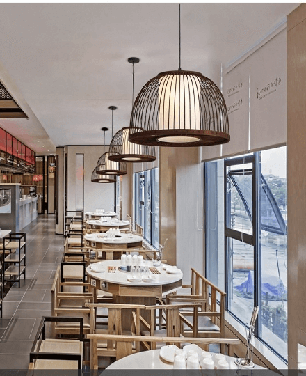 Modern Bamboo Pendant Lamp Shade - Rattan Wicker Light - Bamboo Stick Lampshade arclightsdesign