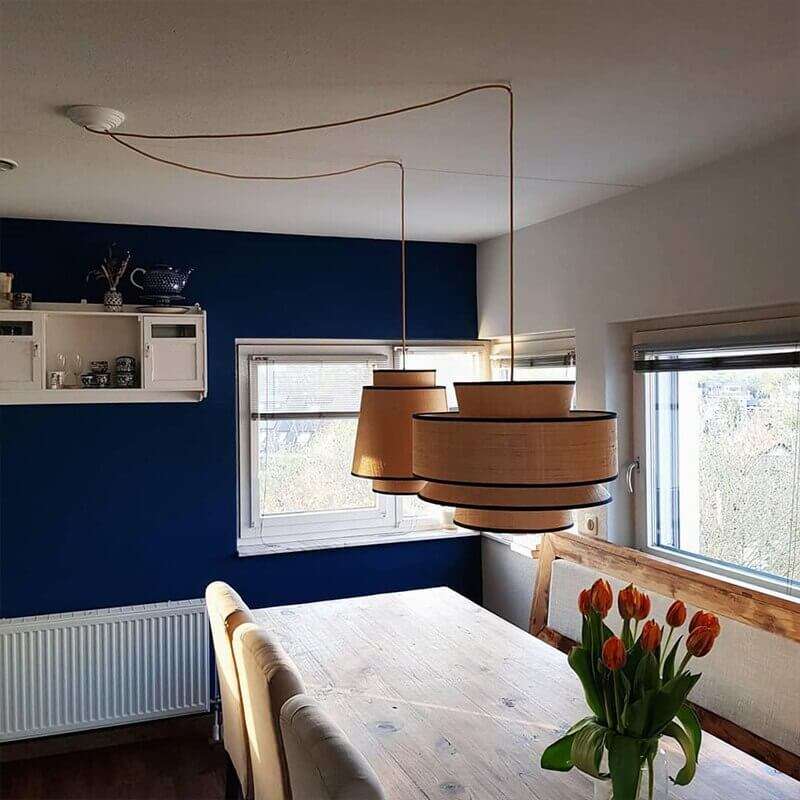 New Handmade Japanese Layer Lamp Style - Cloth Pendant Light - Woven Lampshade arclightsdesign