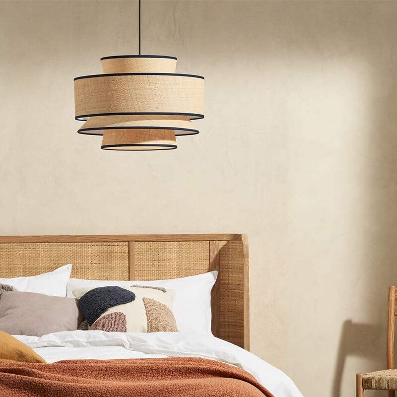 New Handmade Japanese Layer Lamp Style - Cloth Pendant Light - Woven Lampshade arclightsdesign