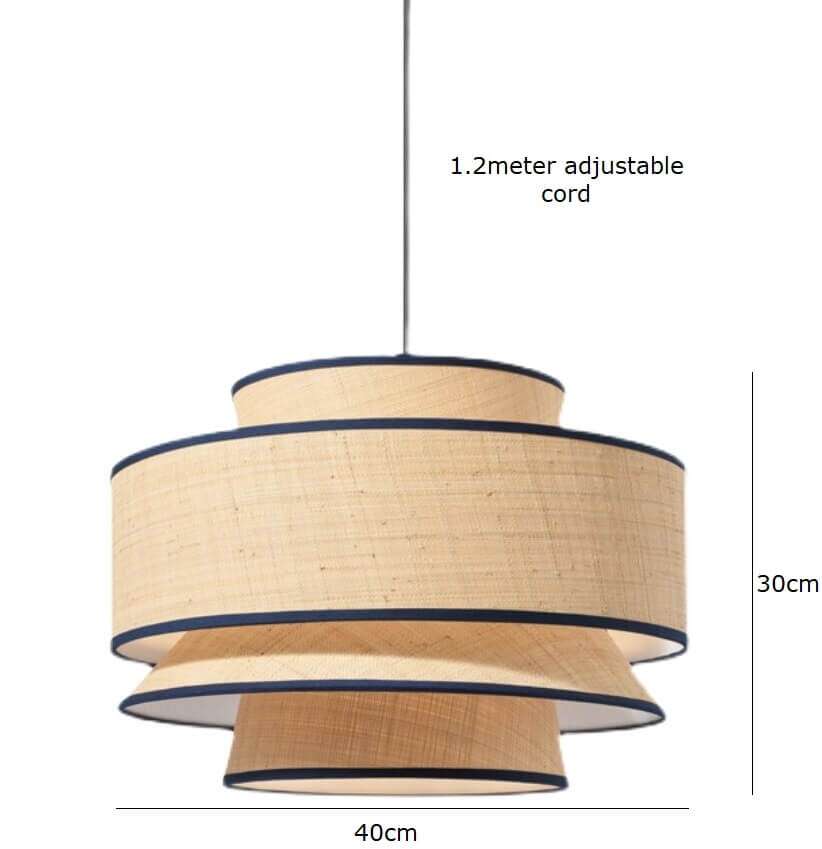 New Handmade Japanese Layer Lamp Style - Cloth Pendant Light - Woven Lampshade arclightsdesign