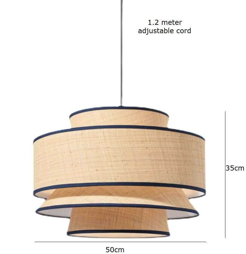 New Handmade Japanese Layer Lamp Style - Cloth Pendant Light - Woven Lampshade arclightsdesign