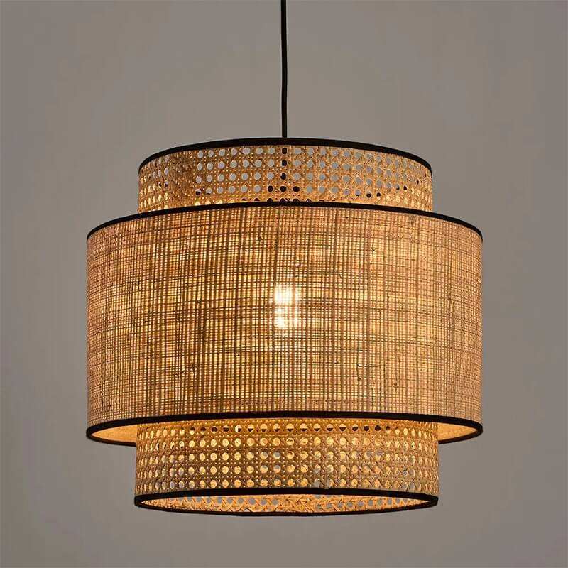 New Handmade Japanese Pendant Light - Rattan Lampshade - Bamboo Pendant Light arclightsdesign