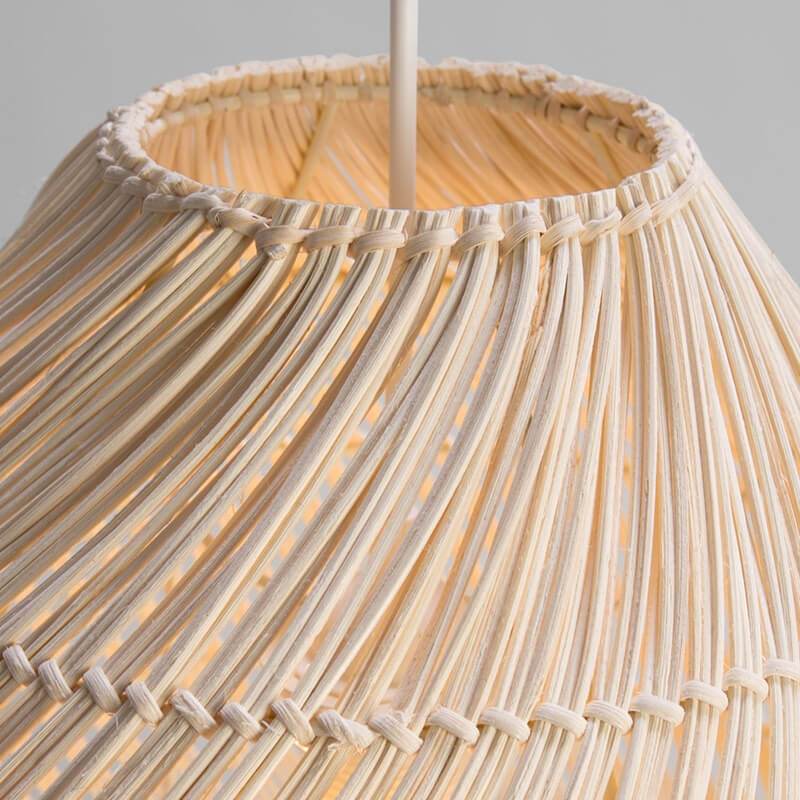 New Rattan Pendant Light - Black Rattan Lamp Shade - Hand Woven Lampshade arclightsdesign