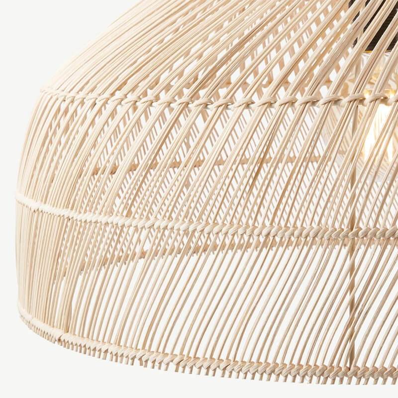 New Rattan Pendant Light - Black Rattan Lamp Shade - Hand Woven Lampshade arclightsdesign
