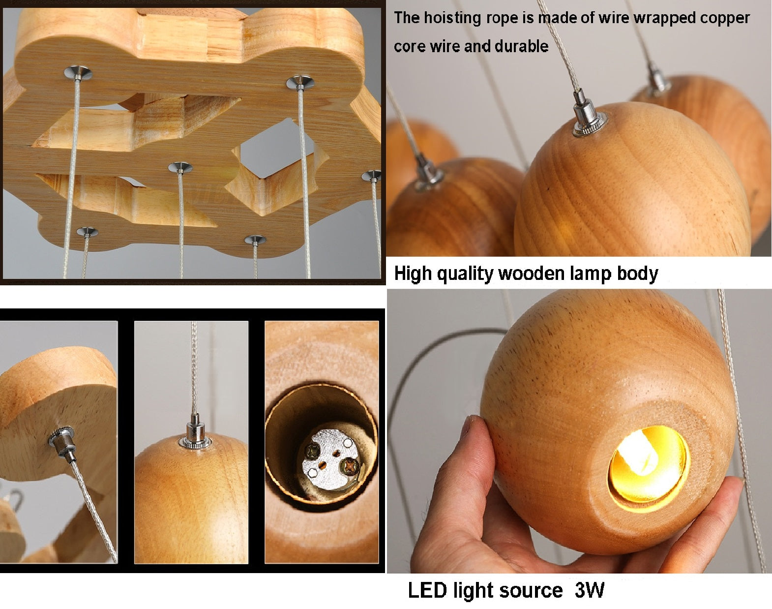 Solid Wood Vintage Kitchen Island Light - Kitchen Island Chandelier - Kitchen / Living room/ Home Decor arclightsdesign