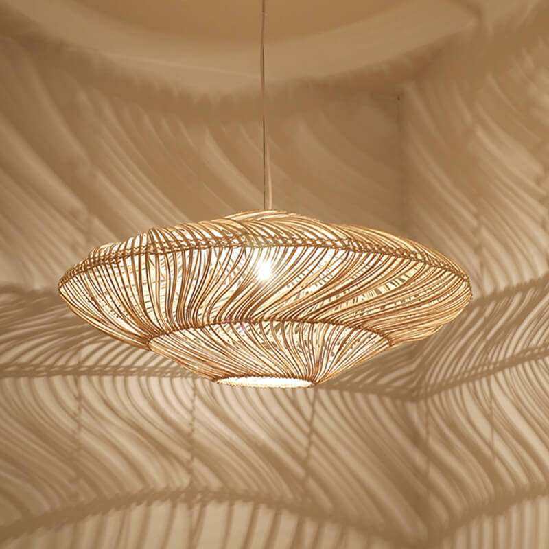 UFO Shades Woven Pendant Light - Rattan Hanging Light Fixtures - Handknitted Lamp arclightsdesign