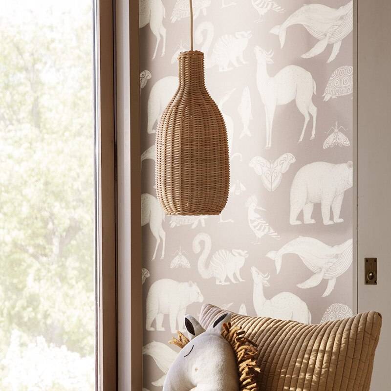 Village Rattan Pendant Light - Vintage Wicker Hanging Light - Home Decoration