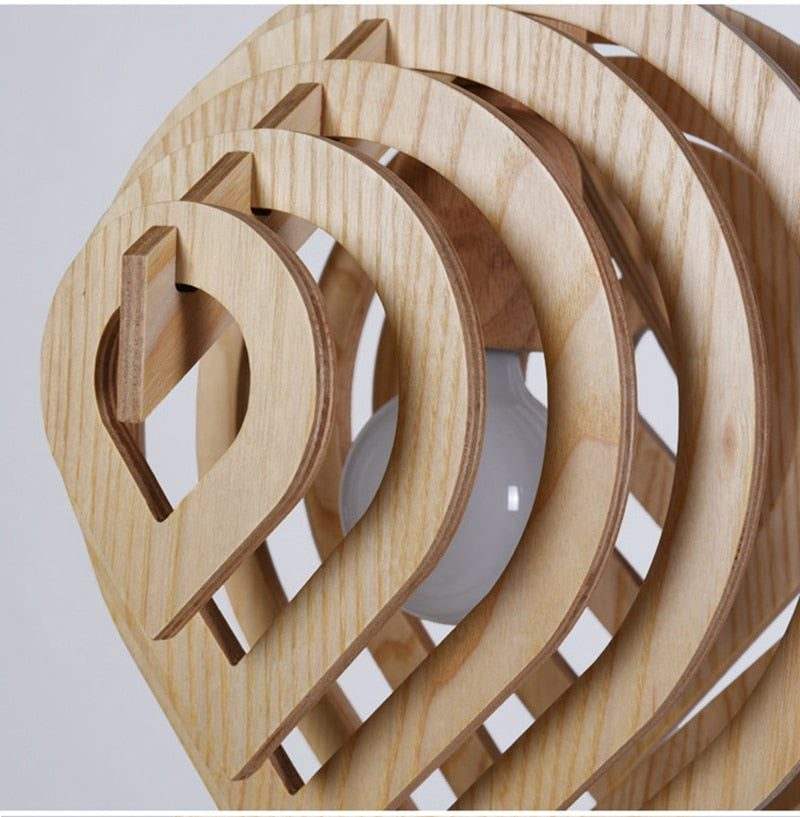 Wood Hanging Light Fixture - DIY Wood Lamp- Water Drop Pendant Lamp - Eco-friendly Lamp arclightsdesign