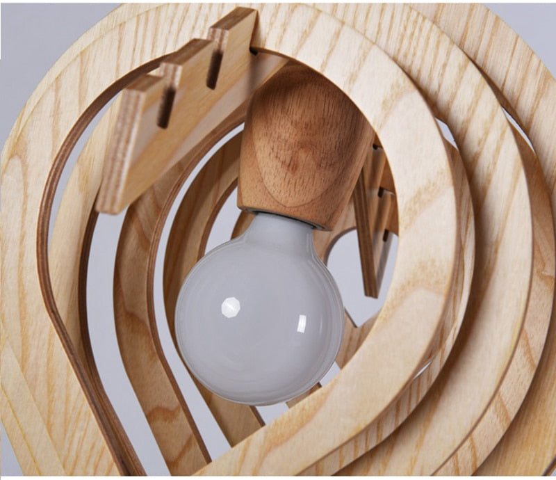Wood Hanging Light Fixture - DIY Wood Lamp- Water Drop Pendant Lamp - Eco-friendly Lamp arclightsdesign