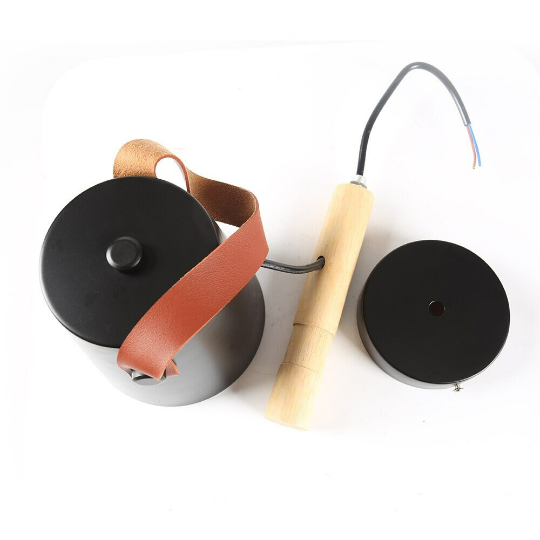 Wood Wall Lamp with Belt - Iron Wood Wall Lamp Pendant - Nordic Wall Lamp - Bedroom Wall Scones arclightsdesign