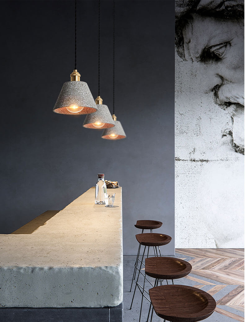 Minimalist Elegance Cement LED Pendant Lamp Loft Industrial