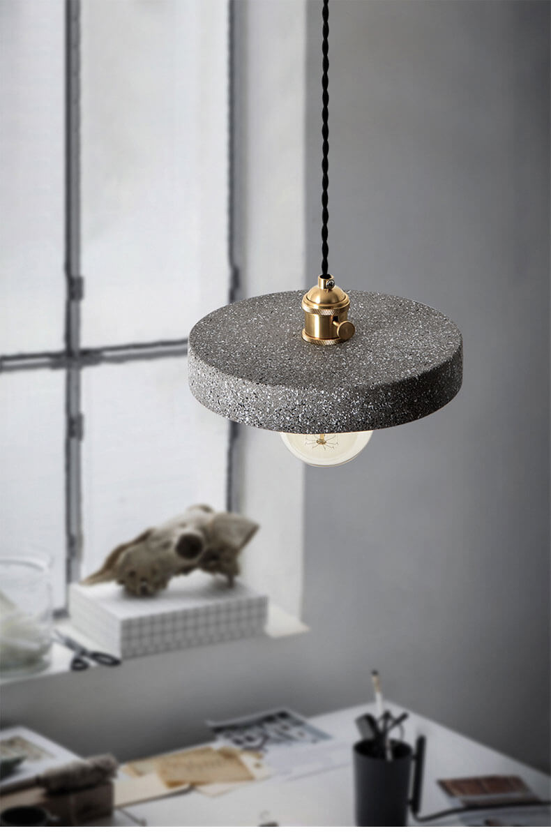 Minimalist Elegance Cement LED Pendant Lamp Loft Industrial