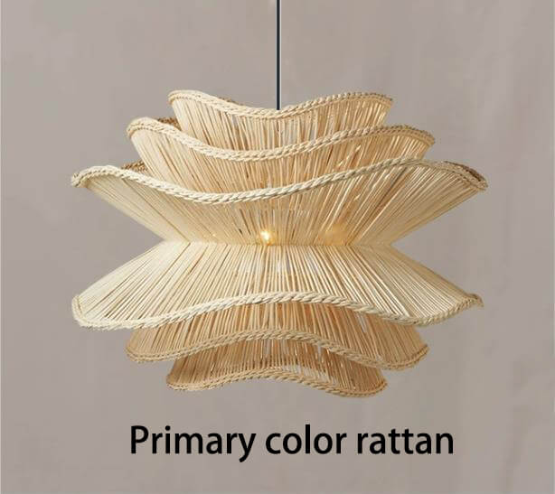 Elevate Your Space with Creative Multi-level Rattan Lamp - Flower Rattan Chandelier| ArcLightsDesign