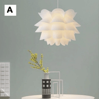 DIY Flower Lampshade - Puzzle Light  - Hanging Lamp Shade - Lotus Lampshade