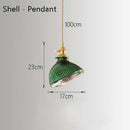 Light Emerald Green Nordic Chandelier LED with minimalist glass design, displaying a modern aesthetic for indoor spaces.