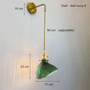 Minimalist Brilliance: Emerald Green Nordic Wall Glass Lamp LED| ArcLightsDesign