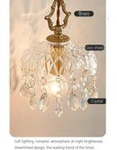 Illuminate in Style: Floral Crystal LED Chandelier - Vintage Brass Neoclassical Lamp| ArcLightsDesign