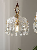 Floral Crystal LED Wall Lamp with Vintage Brass, Neoclassical Design, Luxury Scandinavian Lighting.
