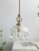 Floral Crystal LED Wall Lamp with Vintage Brass, Neoclassical Design, Luxury Scandinavian Lighting.