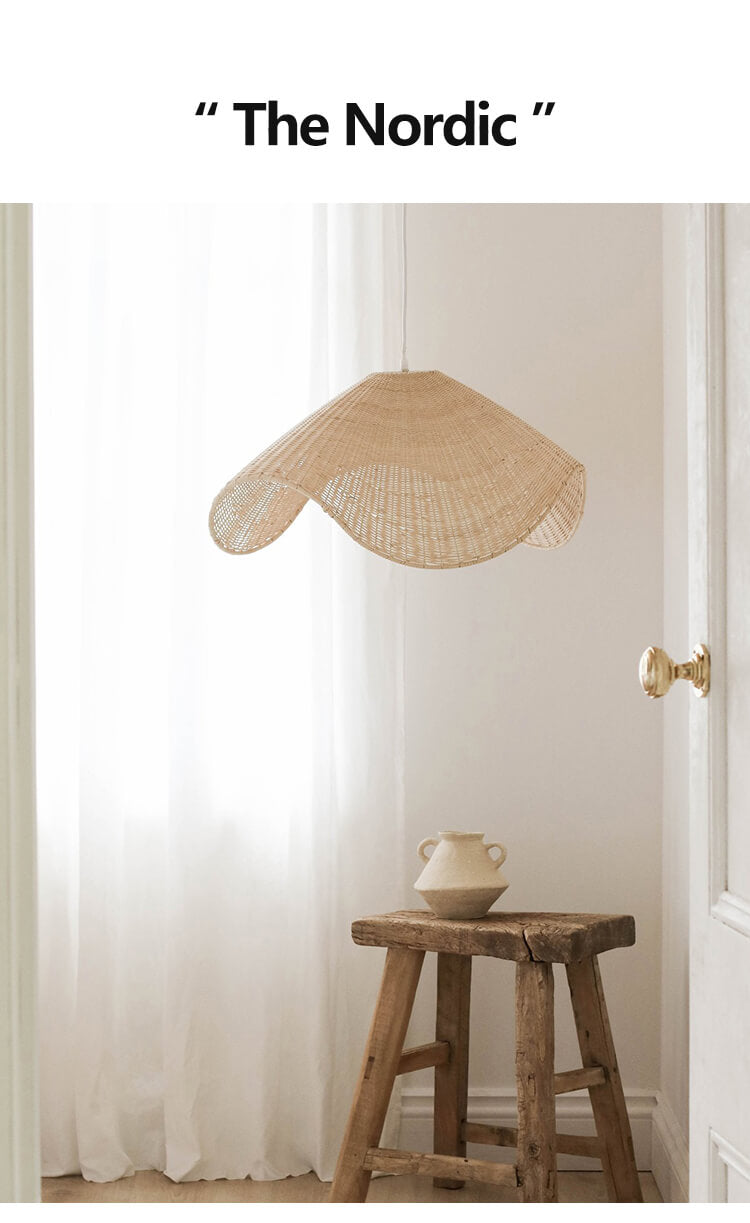 Hand-woven Special-shaped Rattan Chandeliers - Simple Decorative Wicker Light Shade