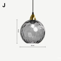 Glass cluster pendant light with grey colored glass globe shades
