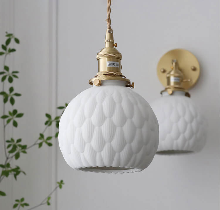 Japanese Handmade Ceramic Pendant Lamp - Ceramic Wall Lamp