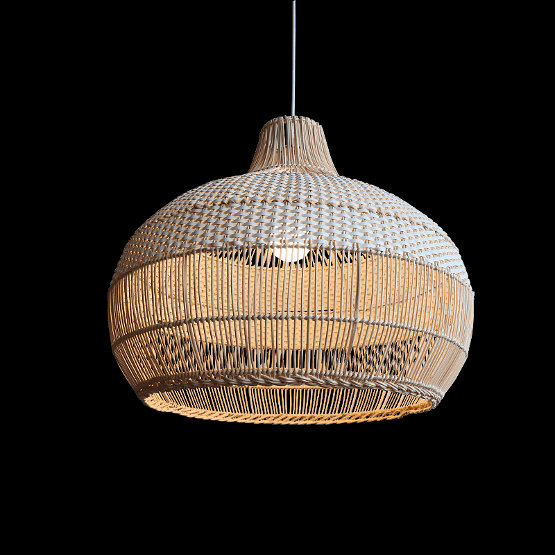 Elevate Your Space with White Rattan Lamp Shade - Simple Elegance for Your Home| ArcLightsDesign