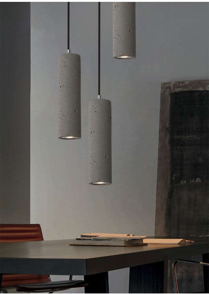 Modern Retro Concrete Pendant Light  - Loft Vintage Concrete Hanging Light