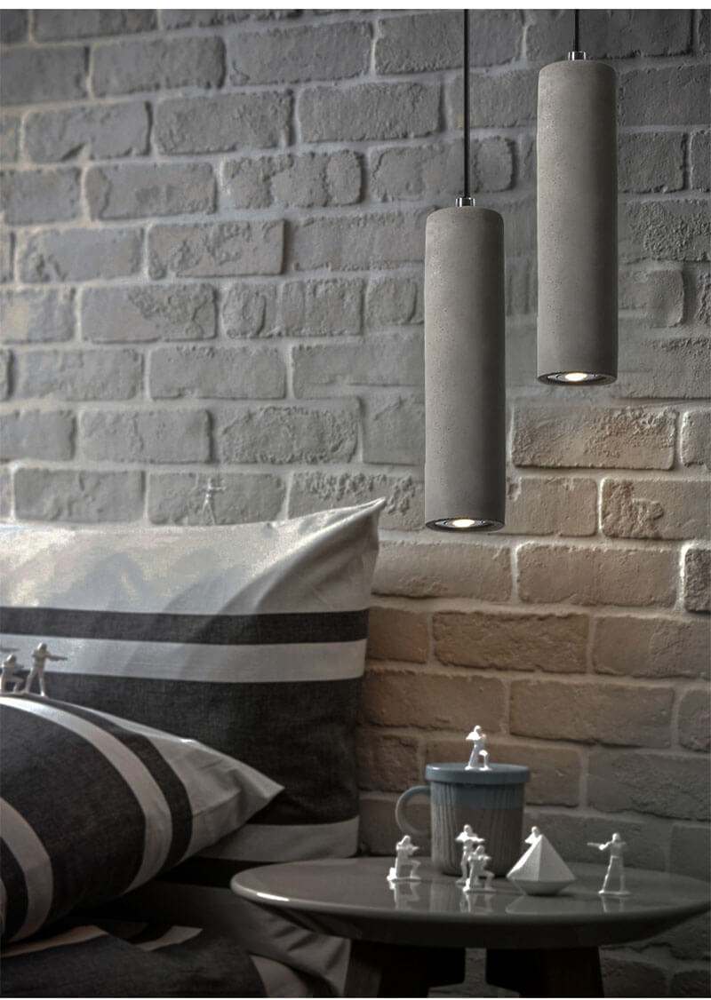 Modern Retro Concrete Pendant Light  - Loft Vintage Concrete Hanging Light