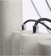 Modern Retro Grey Concrete Pendant Light in a minimalist setting.