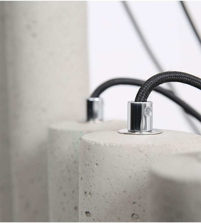 Modern Retro Grey Concrete Pendant Light in a minimalist setting.