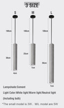 Modern Retro Grey Concrete Pendant Light in a minimalist setting.