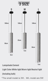 Modern Retro Grey Concrete Pendant Light in a minimalist setting.