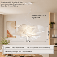Modern Sculptural Flower LED Pendant Light - Artistic PVC Chandelier Decor